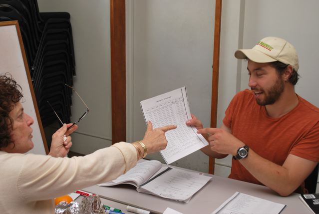 Photo of an ulpan student receiving instruction